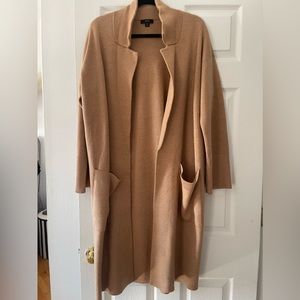 J Crew beige sweater coat Sz M